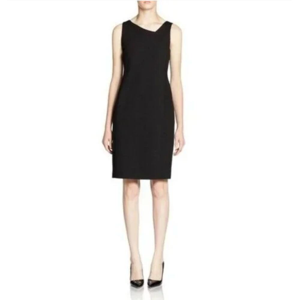 Eileen Fisher Ponte Knit Sheath Dress Black Size 16
